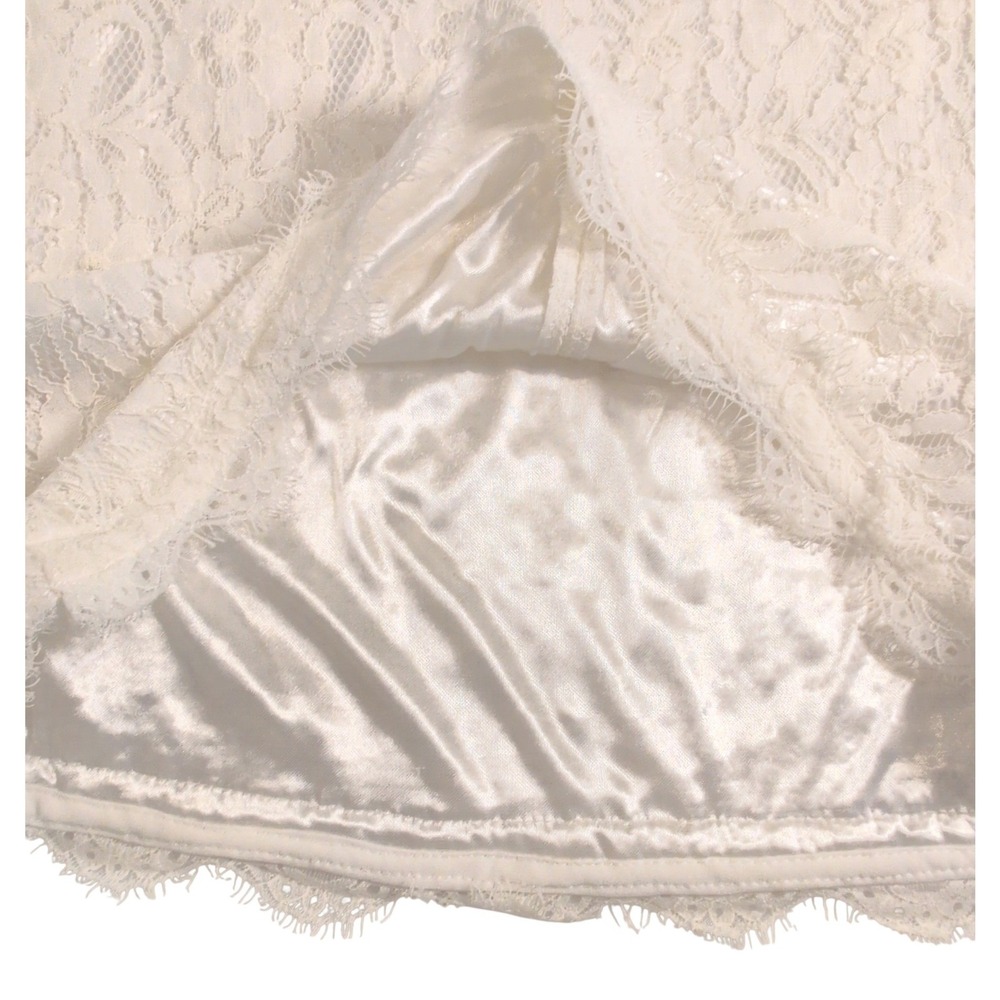 Soft Surroundings White Lilith Lace Bell Sleeve Textured Embroidery Lined Size S - Picture 9 of 12